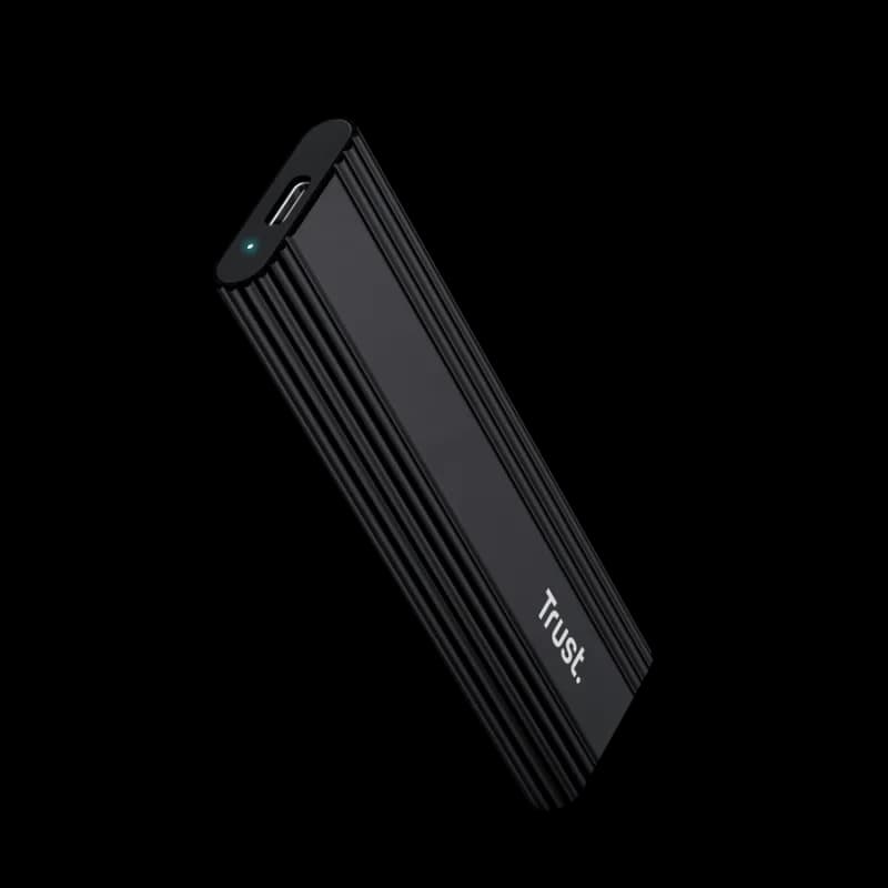 Enclosure Trust USB-C M.2 SSD, conectori USB-C, USB-A, viteza USB 10000 Mbps, lungime cablu 10cm, negru