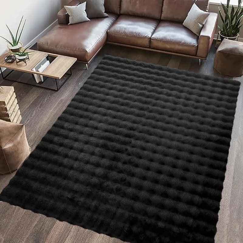 COVOR BLANITA PAOPAO 80X150 CM BLACK — miniatură