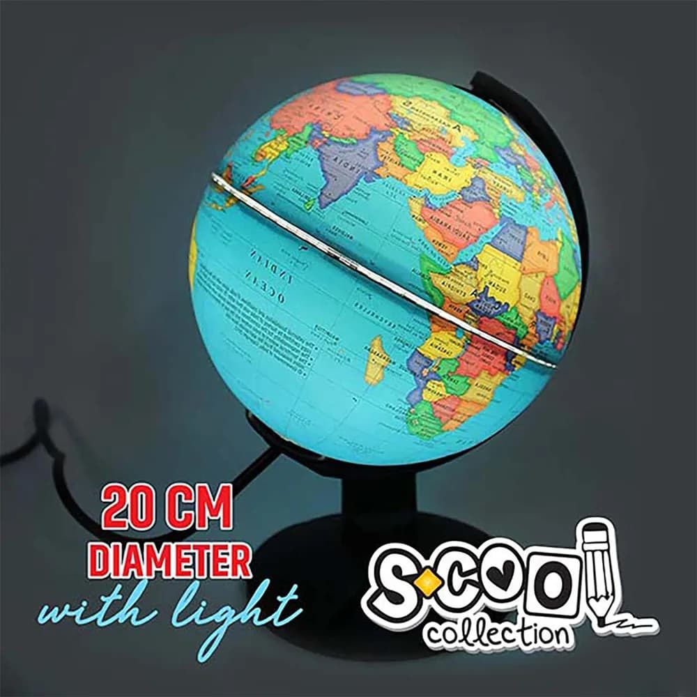 Glob pamantesc cu lumina, 20 cm - S-COOL — miniatură