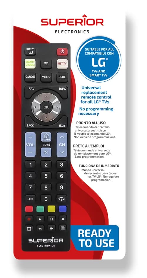 TELECOMANDA UNIVERSALA Superior, compatibila televizoare LG, bateriile (2 x AAA) nu sunt incluse, negru "SUPTRB007"