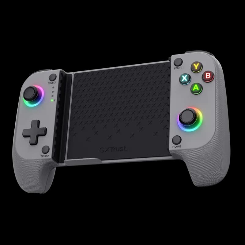 Controller mobil wireless Trust GXT 735G Mylox, conector USB-C, lungime cablu 100cm, capacitate baterie 600 mAh, baterie tip AAA: litium ion- cell, gri