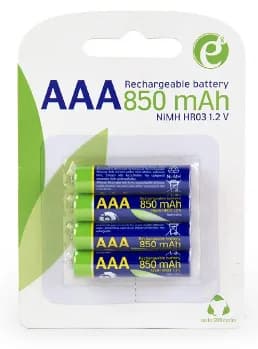 ACUMULATOR GEMBIRD AAA (R3), 1.2V NiMH 850mAh, 4 buc., "EG-BA-AAA8R4-01"