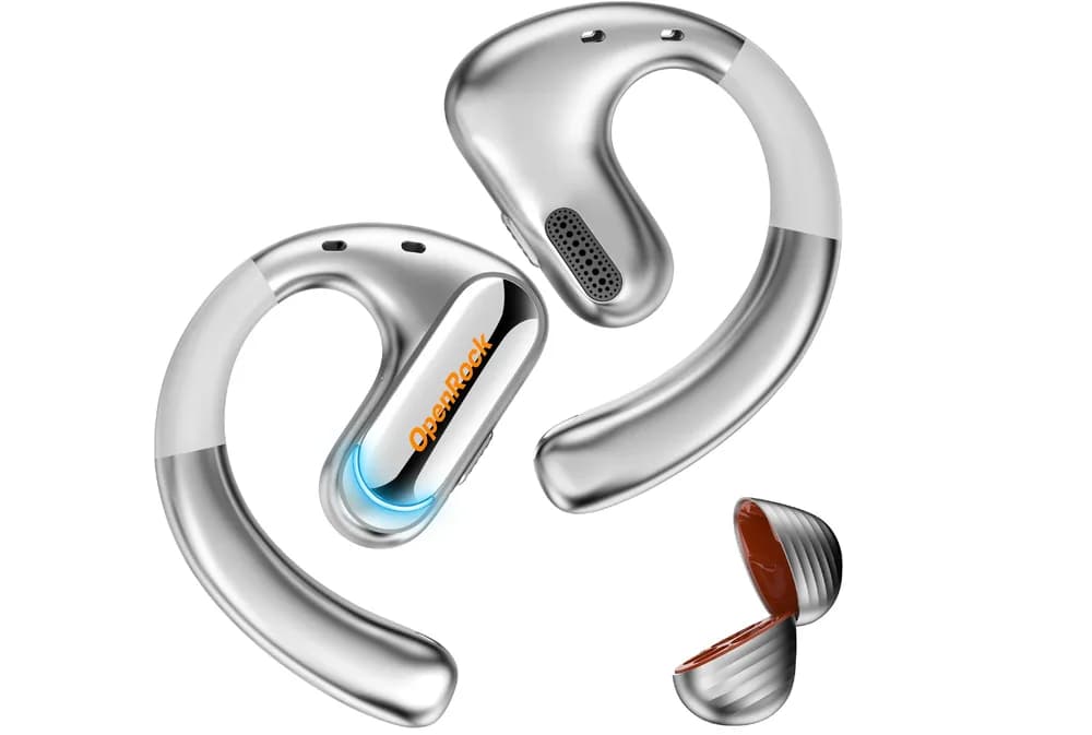 Casca OneOdio wireless, tip butoni - TWS, utilizare smartphone, conectare prin Bluetooth 5.2, difuzor 16.2 mm, argintiu, "OpenRock-Pro-Silver"