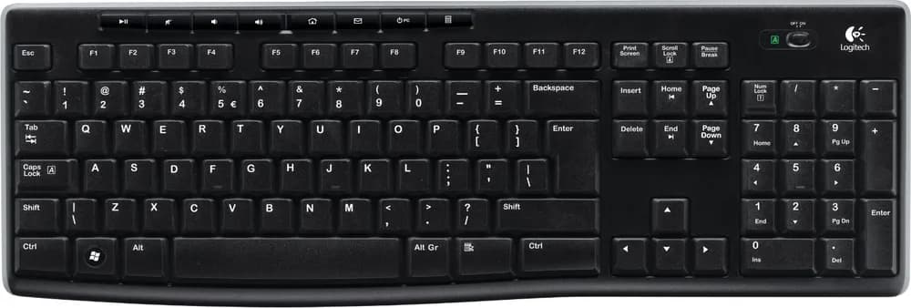 TASTATURA LOGITECH wireless, multimedia, 8 taste multimedia, black, "K270" "920-003738"