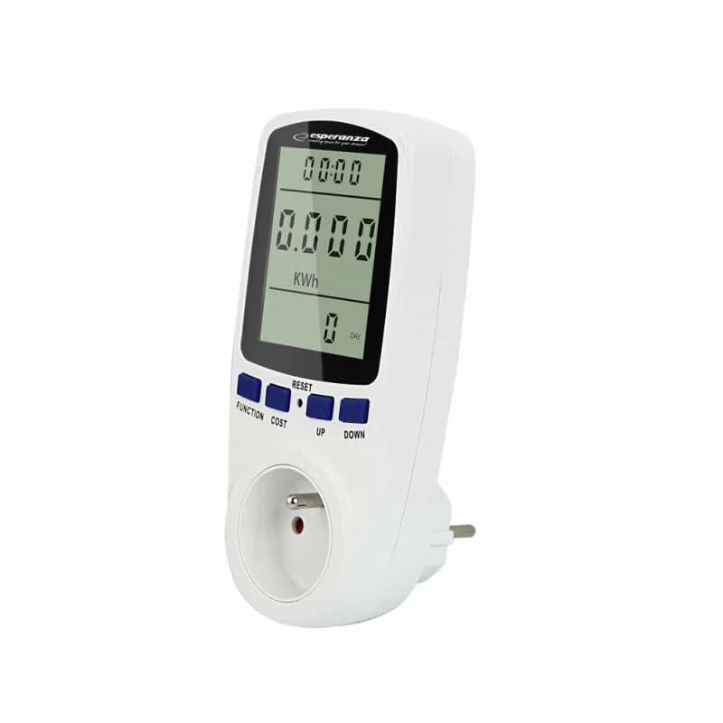 Aparat de masura si control Esperanza Orbit ELA103 LCD 3" masoara V A W kWh 3680W Alb "ELA103"