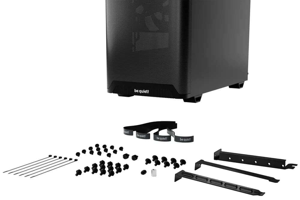 CARCASA be quiet "PURE BASE 501", middle tower, gaming, fara sursa, suporta 6xfan, 2xfan inclus, PSU shroud, USB Type-C x 1, USBx2, audio+mic, 7 sloturi expansiune, negru, "BGW74" — miniatură