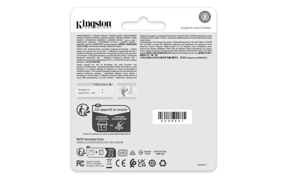 Kingston Technology IronKey Locker+ 50"IKLP50G2/128GB" — miniatură