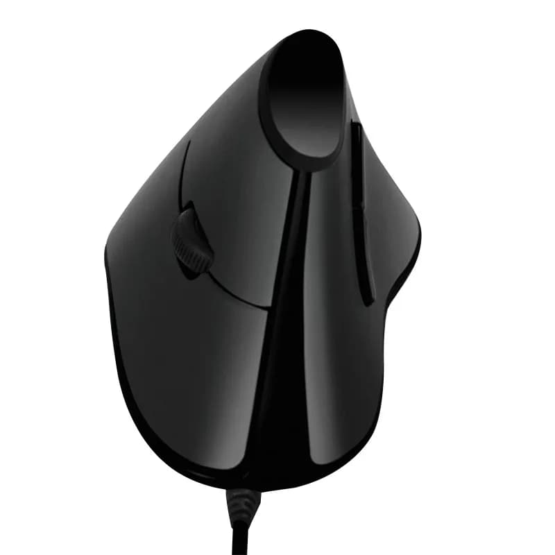 MOUSE Logilink, PC sau NB, cu fir, USB, optic, 1000 dpi, butoane/scroll 5/1, ergonomic, negru, "ID0158" — miniatură