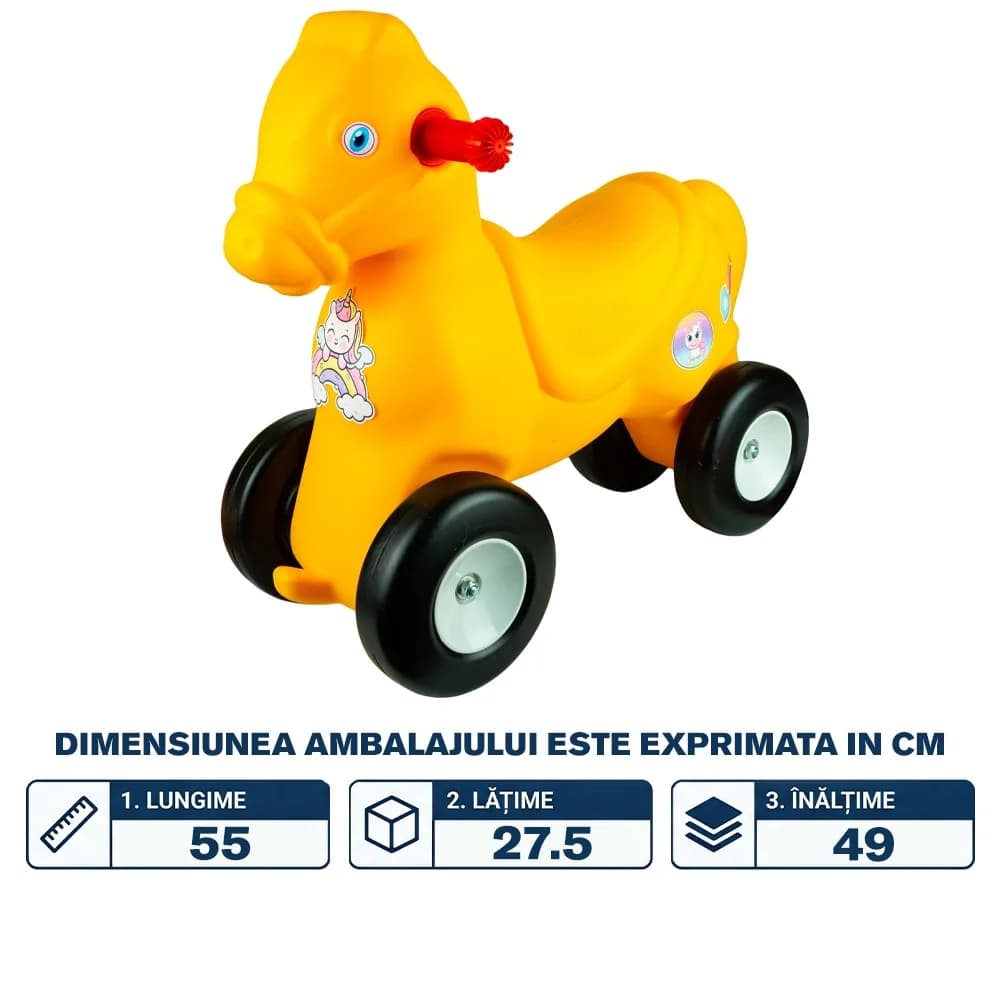 Calut cu roti, galben - ROBENTOYS — miniatură