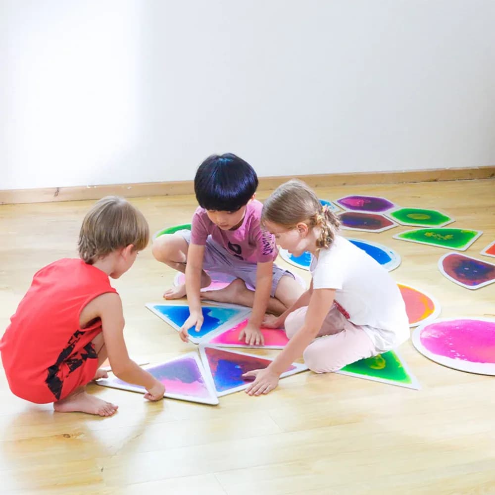 Placă de podea hexagonală cu lichid (set de 4) — miniatură