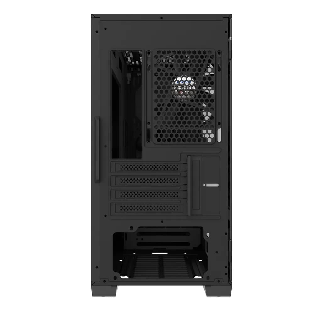CARCASA Zalman "Z1 Iceberg", middle tower, fara sursa, suporta 5xfan, 3xfan inclus, USB 3.1 gen1 x 2, USB 2.0 x 1, audio+mic, 4 sloturi expansiune, negru "Z1 Iceberg Black" — miniatură