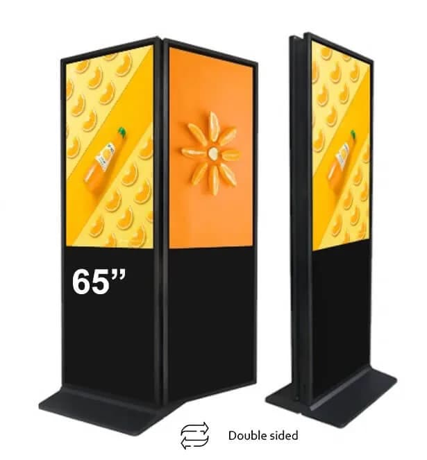 Kiosk / Totem Indoor back-to-back 65'' - EVOBOARD cu display 65", 4K, Android 11