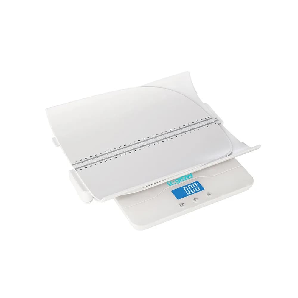 Cantar digital corporal 2in1 pentru bebe si mama, U-Grow, Display LED, Auto off, Functie Tara, 100kg, Alb — miniatură