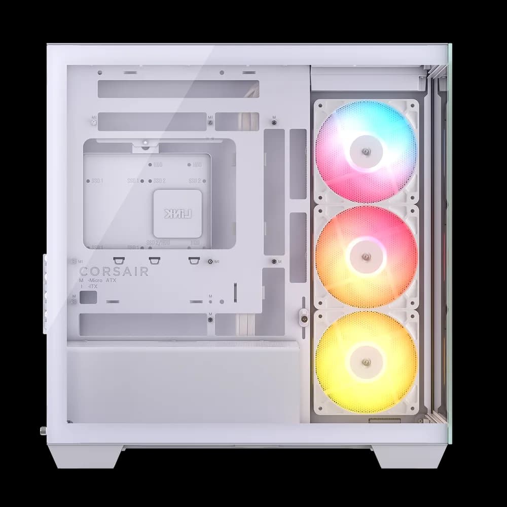 Carcasa Corsair 2800X RS-R ARGB, Micro-ATX, cu 3 ventilatoare incluse RS120-R ARGB, Alb "CC-9011348-WW" — miniatură