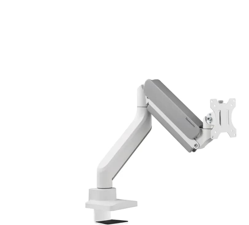 Brat monitor Neomounts DS70-450WH1; pentru display-uri cu diagonale 17"-42", sistem de prindere VESA 75x75~100x100, greutate maxima suportata 15kg, full motion, tilt +45°, swivel 90°, rotate 180°; gas spring; culoare alb. — miniatură