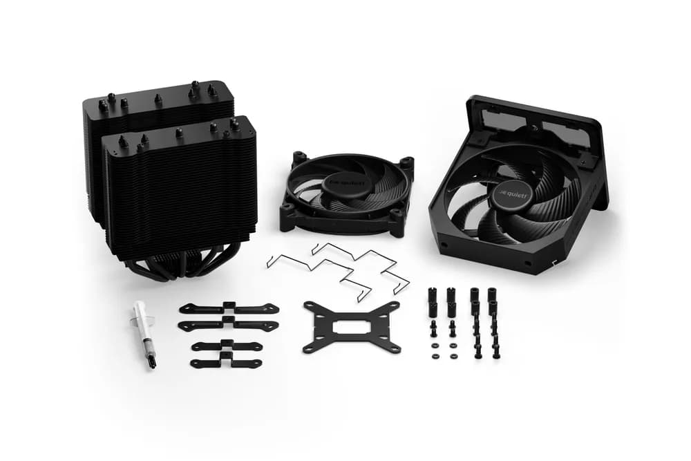 COOLER be quiet "Dark Rock Pro 5",racire aer, Ø6 mm×7 pcs heatpipe,skt. Intel LGA 1700/1200/115x, AMD: AM5/AM4, fan 1x120mm + 1x135mm, 2000 rpm, conectare 4-pin PWM, LED "BK036" — miniatură