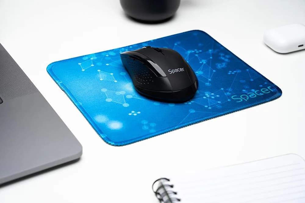 Mousepad SPACER, cauciuc si material textil, cusut pe margine, 220 x 180 x 2 mm, imagine — miniatură