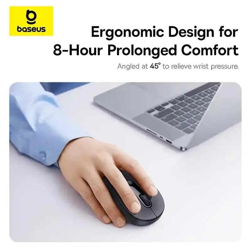 MOUSE Baseus F02 PC sau NB, bluetooth, optic, 800/ 1200/1600 dpi,butoane/scroll 6/1, silent click, negru,"B0203203" - 6932172693350 — miniatură