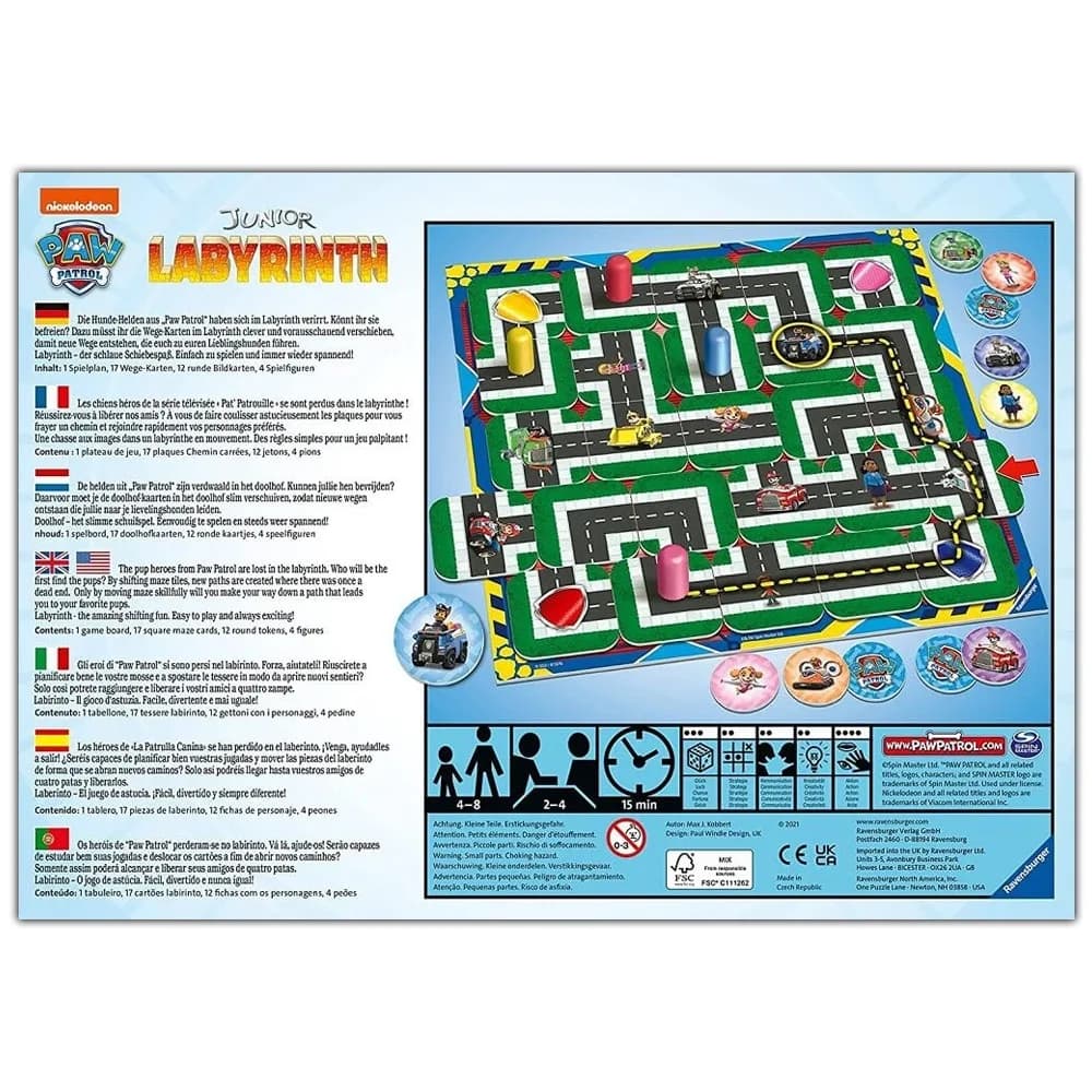 Labyrinth Paw Patrol Junior, 4+ ani - RAVENSBURGER — miniatură