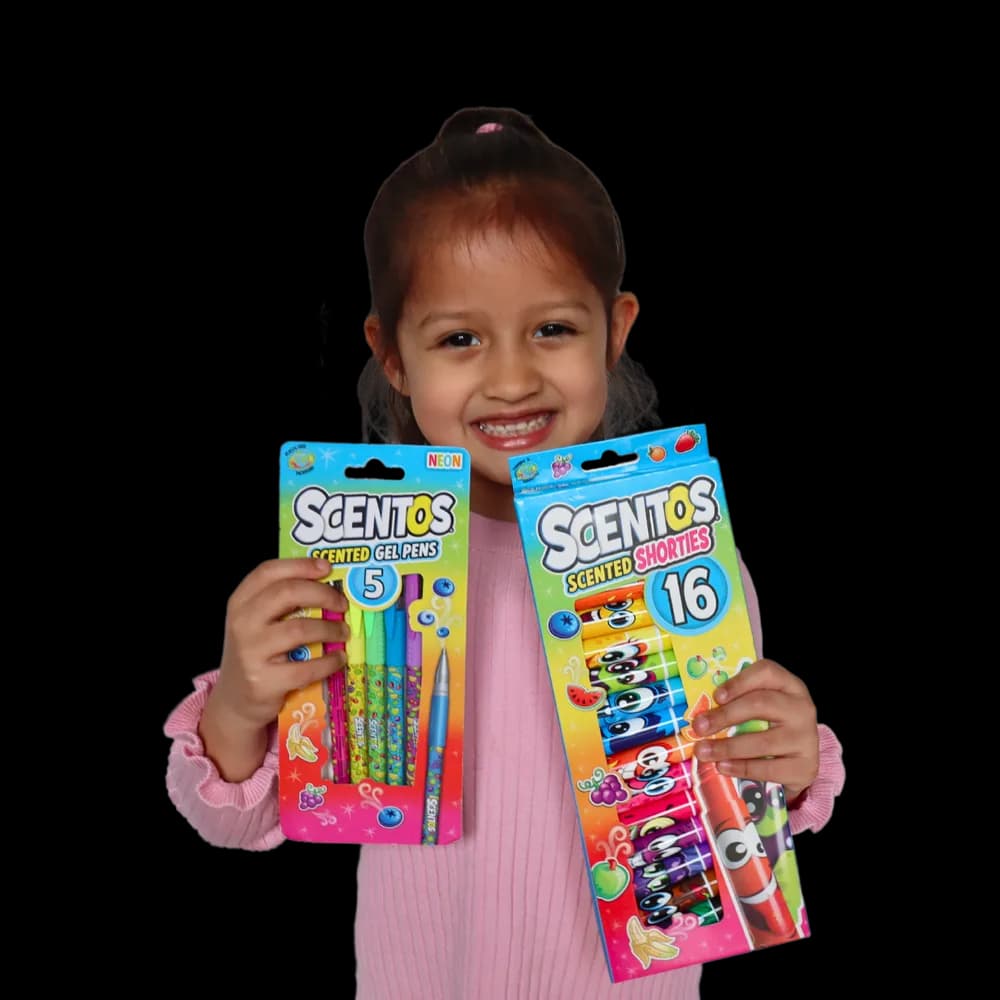 SET 16 MARKERE MINI PARFUMATE, SCENTOS — miniatură
