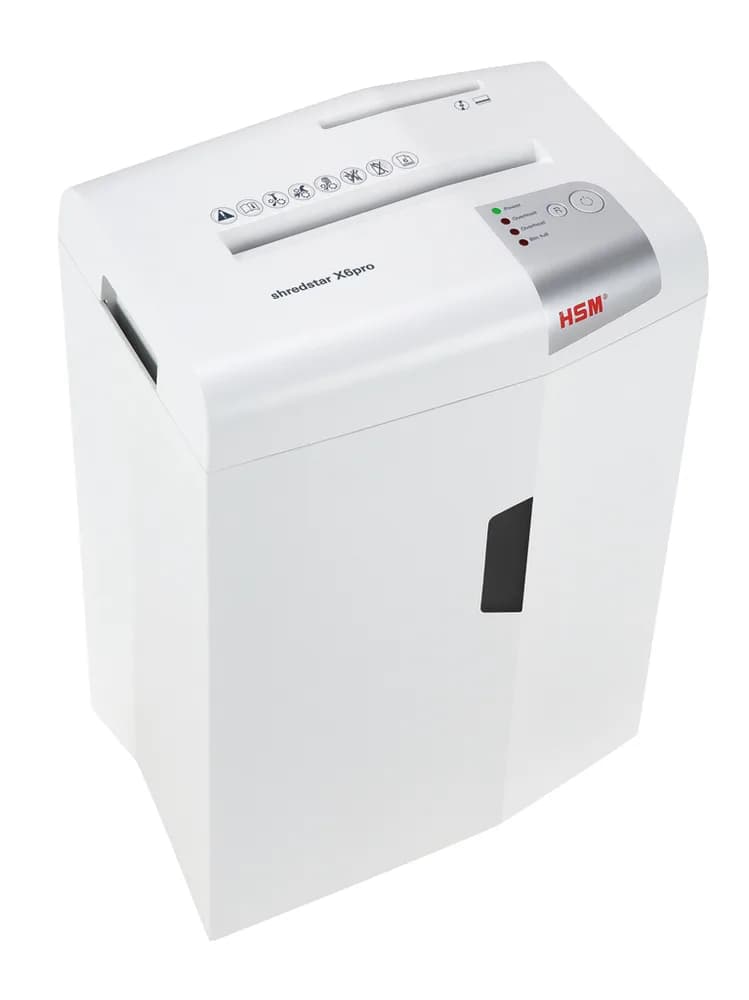 Distrugator documente manual HSM ShredStar X 6 PRO, 6 coli, cross cut (2 x 15mm), securitate 5 "H-1046111" — miniatură
