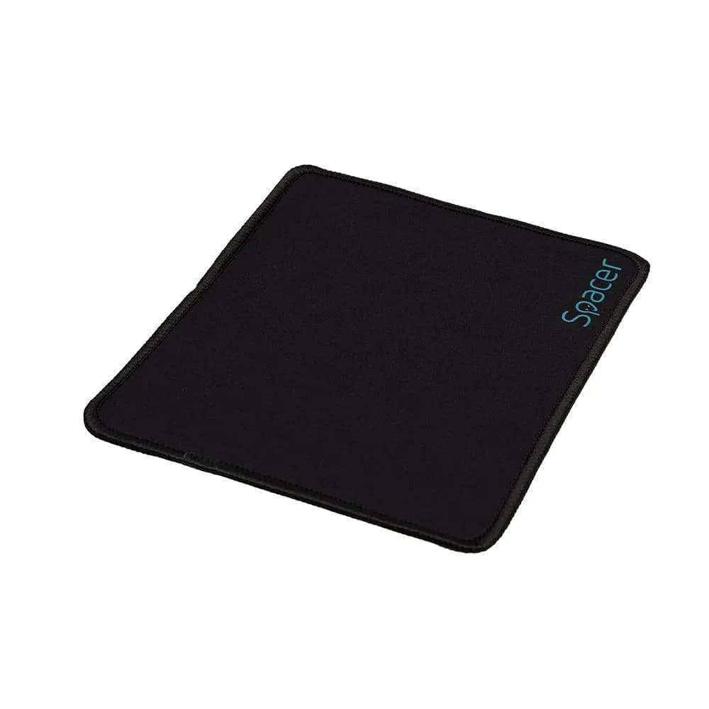 MOUSE PAD SPACER SP-PAD-S, cauciuc si material textil, cusut pe margine, 220x180x2mm, negru — miniatură