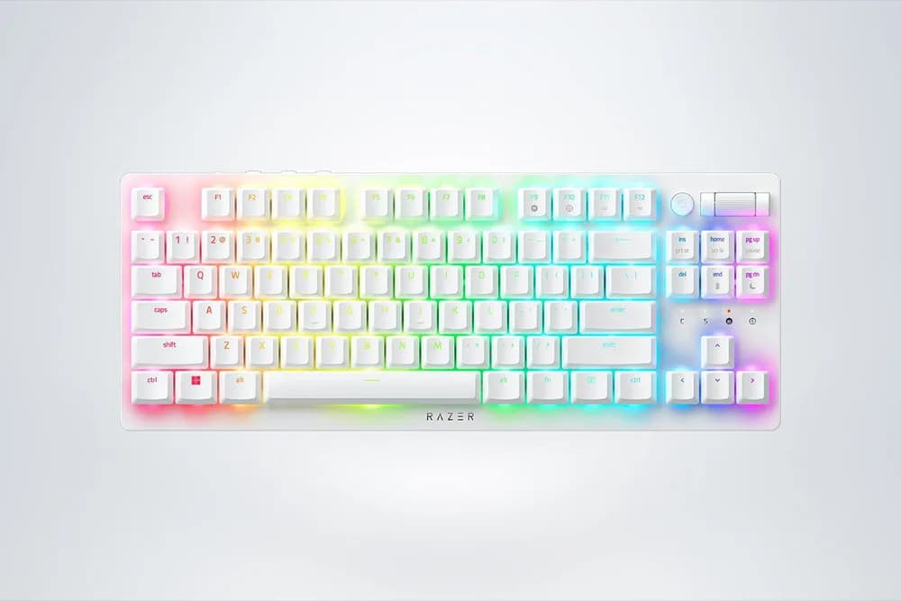 Tastatura Mecanica Gaming Razer DeathStalker V2 Pro Tenkeyless, RGB, Alb