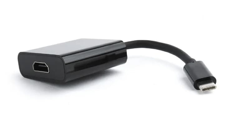 CABLU video GEMBIRD, adaptor USB 3.1 Type-C (T) la HDMI (M), 15cm, rezolutie maxima 4K UHD (3840 x 2160) la 30 Hz, negru, "A-CM-HDMIF-01"