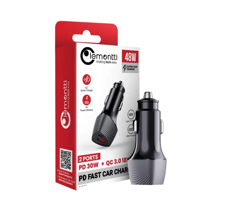 Incarcator Auto Lemontti LEMIAFSUCTCN, 48W, 2 porturi, Negru — miniatură