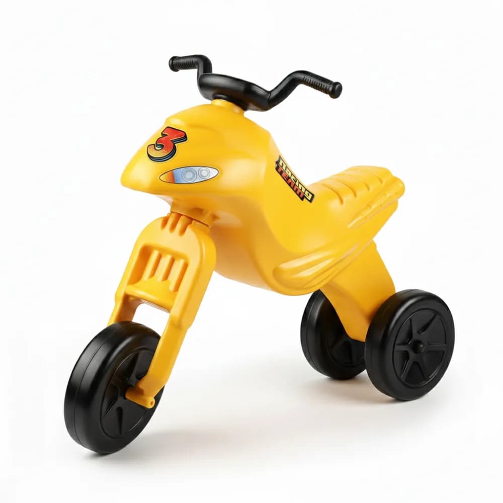 Motocicleta fara pedale, galbena - ROBENTOYS