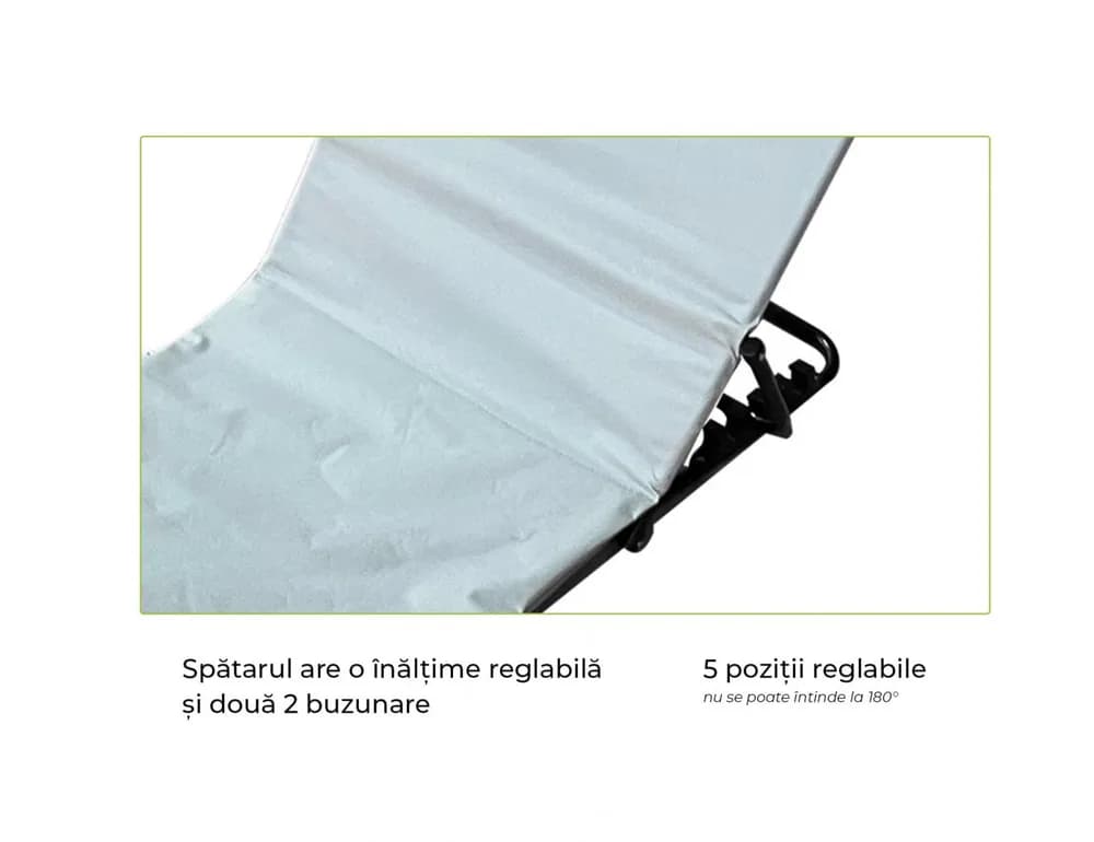 HEINNER COVOR PLAJA TIP SEZLONG-141*45*51CM, GREY — miniatură