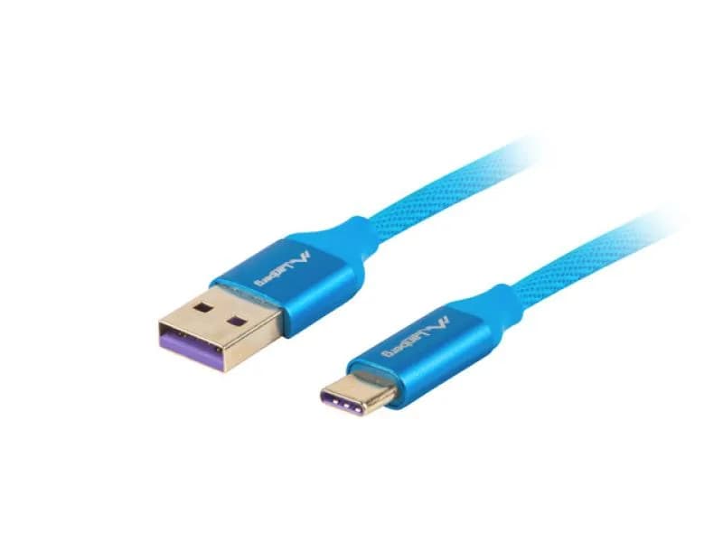 Cablu USB-C(M) USB-A(M) 2.0 1 m albastru Premium 5A