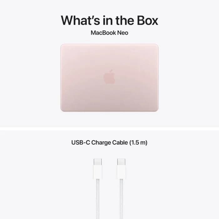 MacBook Neo 13" Retina/Apple A18 Pro (CPU 6-core, GPU 5-core, NeuralEngine16-core)/8GB/256GB - Blush - INT KB (No Adapter) - 2026 — miniatură