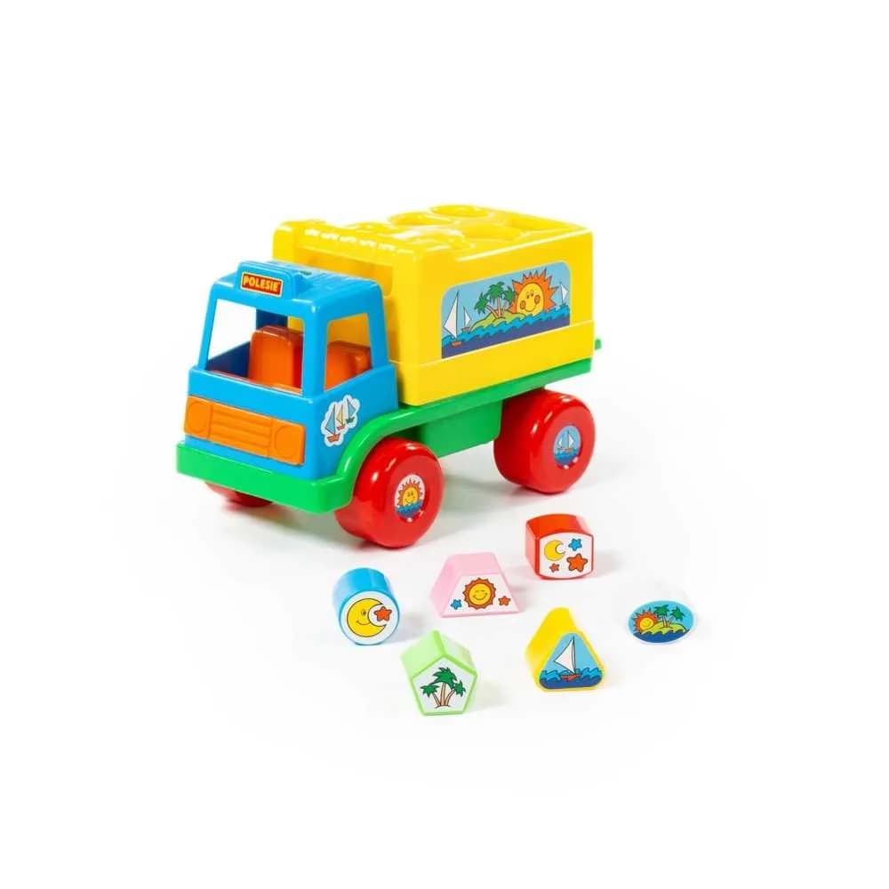Camion educativ+forme, 26x16x17 cm, Cavallino — miniatură