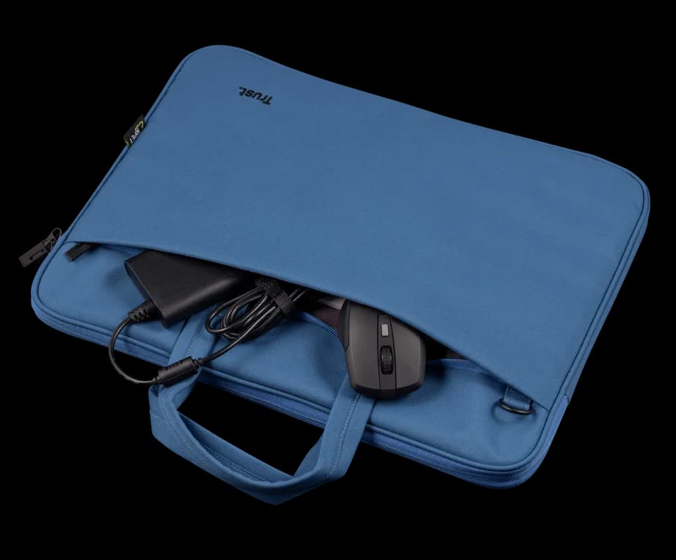 Geanta laptop Trust Bologna Eco 16", albastru — miniatură