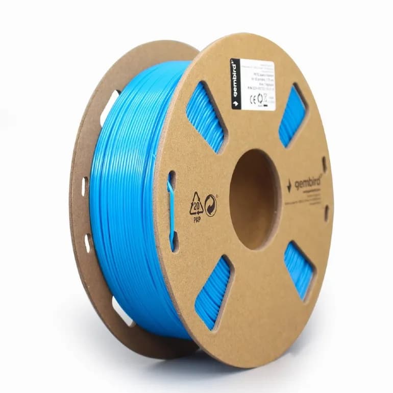 FILAMENT GEMBIRD pt. imprimanta 3d, PETG, 1.75mm diamentru, 1Kg / bobina, topire 220-260 grC, blue, "3DP-PETG1.75-01-B"
