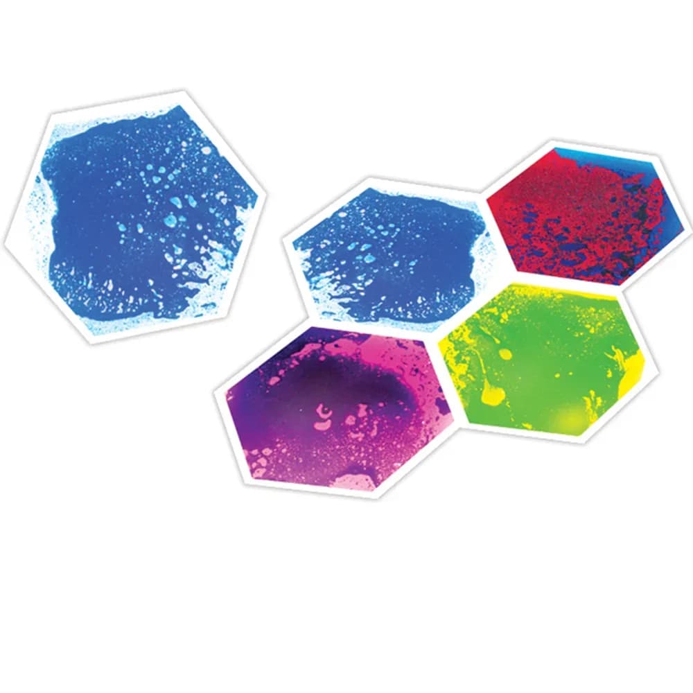Placă de podea hexagonală cu lichid (set de 4) — miniatură