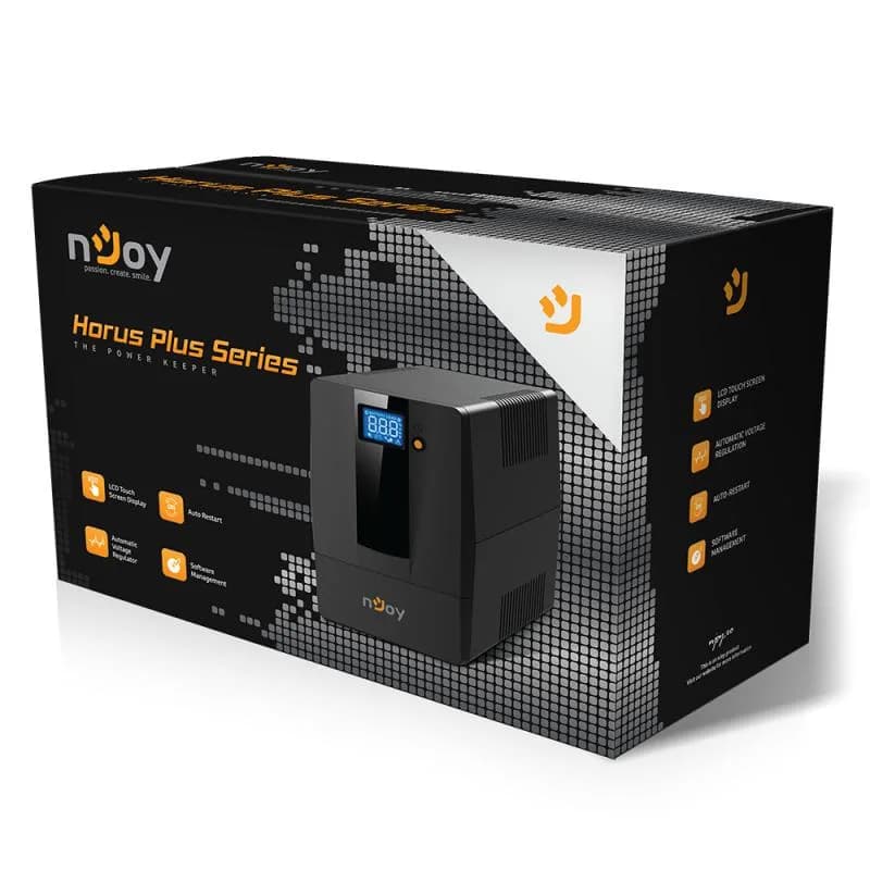 UPS nJoy Horus Plus 1500, 900W, LCD, USB, Tower — miniatură