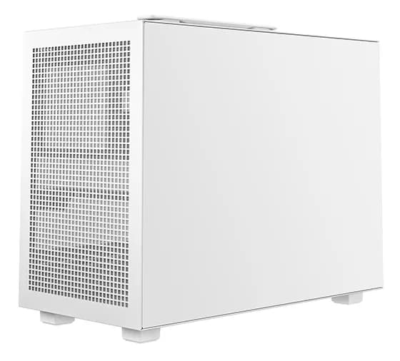 CARCASA DeepCool "CH160 PLUS Wh", mini tower, gaming, fara sursa, suporta 4xfan, USB Type-C x 2, USB 3.2 gen 1 x 2, audio+mic, 4 sloturi expansiune, alb, "R-CH160-WHNGM0-G" — miniatură