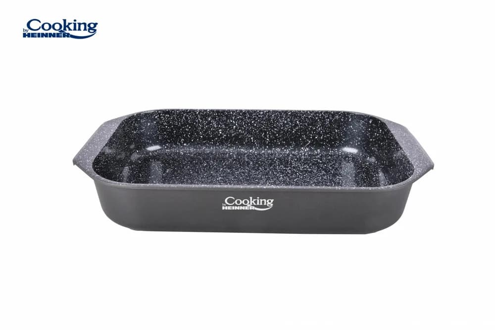 TAVA ALUMINIU CU ACOPERIRE CERAMICA 39.5x26 CM, DARK LINE, COOKING BY HEINNER — miniatură