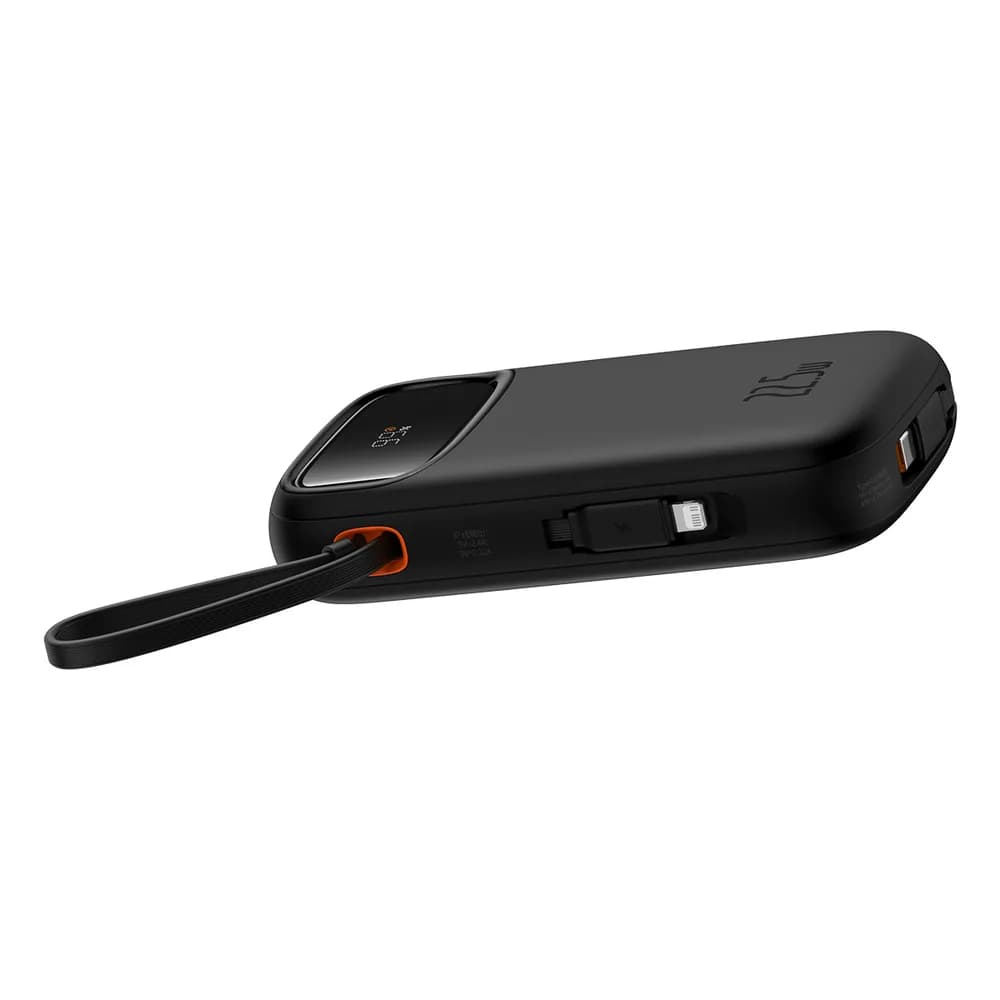 POWER BANK Baseus EnerFill FC31, 20000mAh, 22.5W, display, 1 x USB, cablu integrat USB Type-C si Iphone Lightning, negru, "P10082107123-00" - 6932172691196 — miniatură