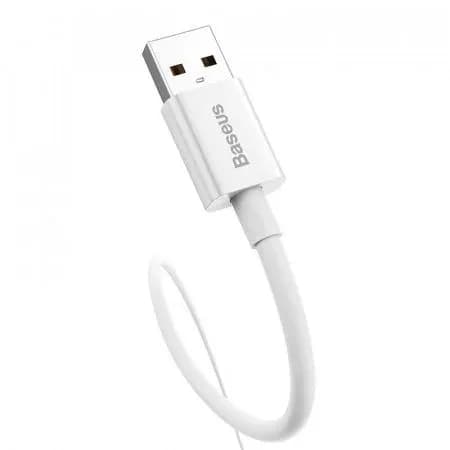 CABLU alimentare si date Baseus Superior, Fast Charging Data Cable pt. smartphone, USB la USB Type-C 100W, 1m, alb "P10320102214-01" - 6932172631932 — miniatură