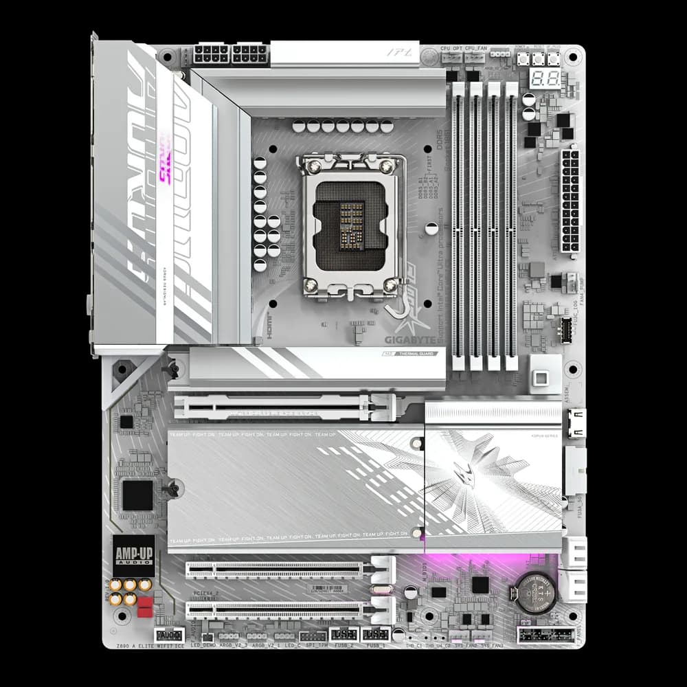 Placa de baza GIGABYTE Z890 AORUS ELITE WIFI7 ICE, LGA1851, DDR5, BT, Wi-Fi, ATX, Alb "Z890 A ELITE WF7 ICE"