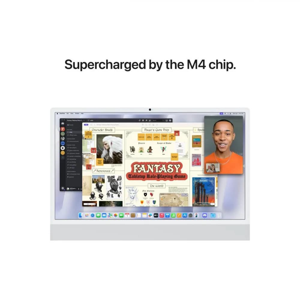Apple iMAC 24" Retina 4.5k/ Apple M4 (CPU 10-core, GPU 10-core, Neural Engine16-core)/16GB/256GB - Silver - INT KB (2024), Nano-texture glass — miniatură