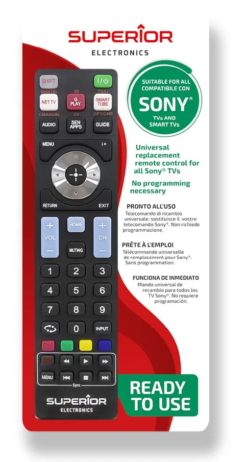 TELECOMANDA UNIVERSALA Superior, compatibila televizoare SONY, bateriile (2 x AAA) nu sunt incluse, negru "SUPTRB009"