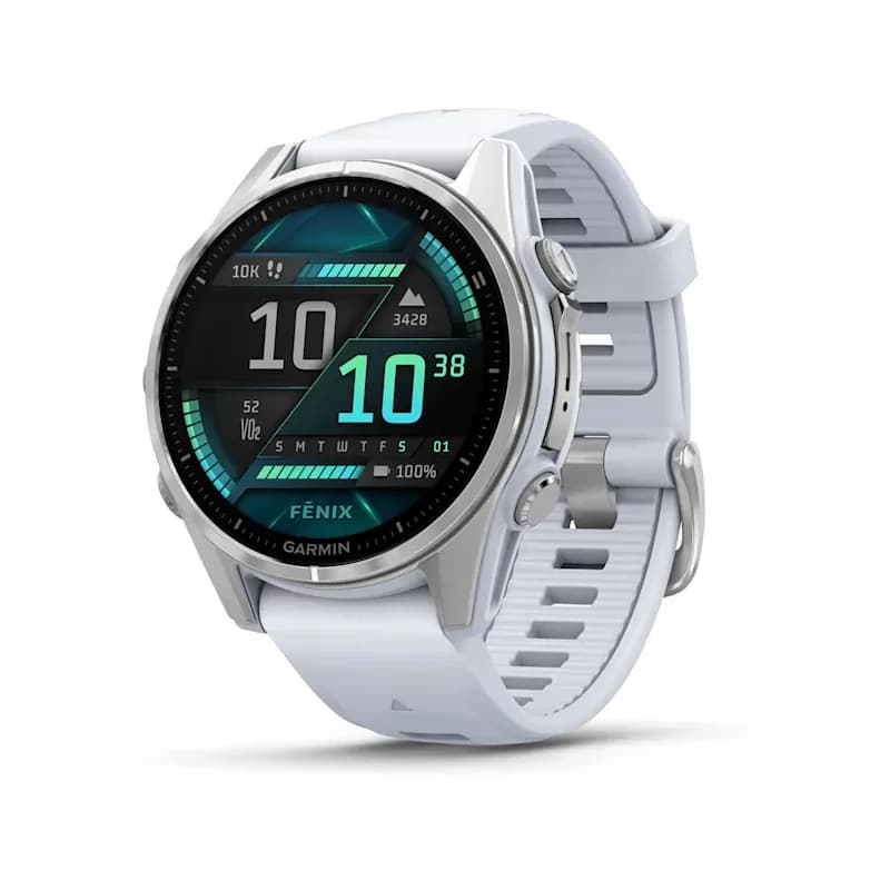 Smartwatch fenix 8 43 mm AMOLED Silver with Whitestone silicone band "010-02903-00"
