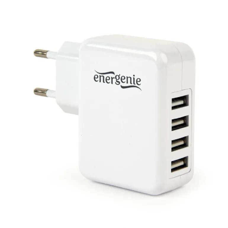 ALIMENTATOR retea 220V GEMBIRD, universal, 4 x USB, maxim 3.1A, alb, "EG-U4AC-02"