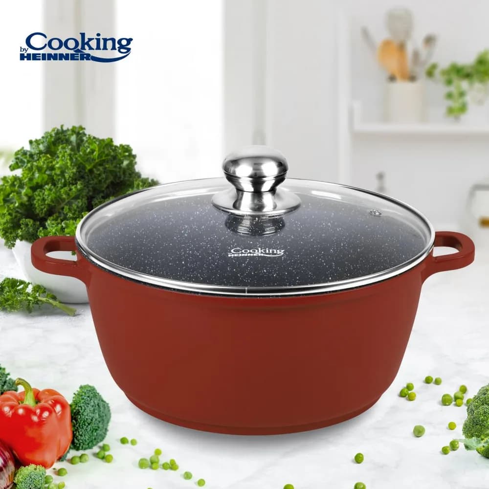 SEMIOALA ALUMINIU+CAPAC 26X12CM, 5.3 L, CALABRIA, COOKING BY HEINNER — miniatură