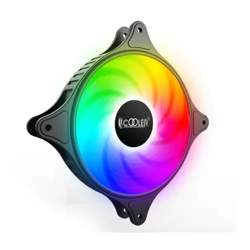 Ventilator PCCooler "FX120", 120mm, 1000 - 2000 RPM, hydraulic bearing, 52.79 cfm, LED ARGB, 4pin PWM, negru, "FX 120 ARGB BK" — miniatură