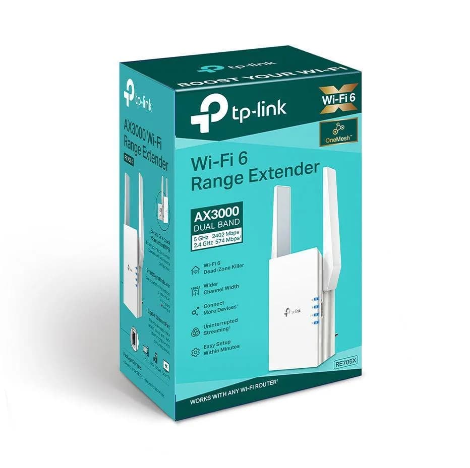 Range Extender TP-Link RE705X, Gigabit, Dual-band, WI-FI — miniatură